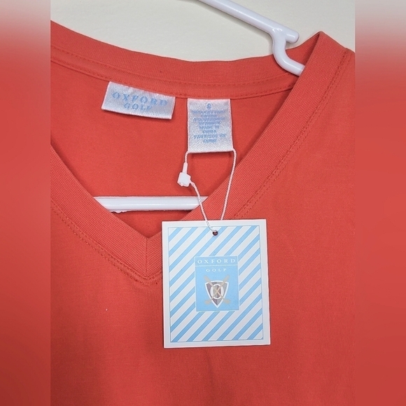 NWT Oxford Golf V-Neck Short Sleeve Shirt, Size Small - Picture 2 of 5